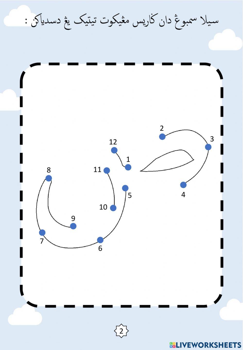 Jawi : Membentuk Huruf Jawi Mengikut Titik-titik : 07. Sod - Dod
