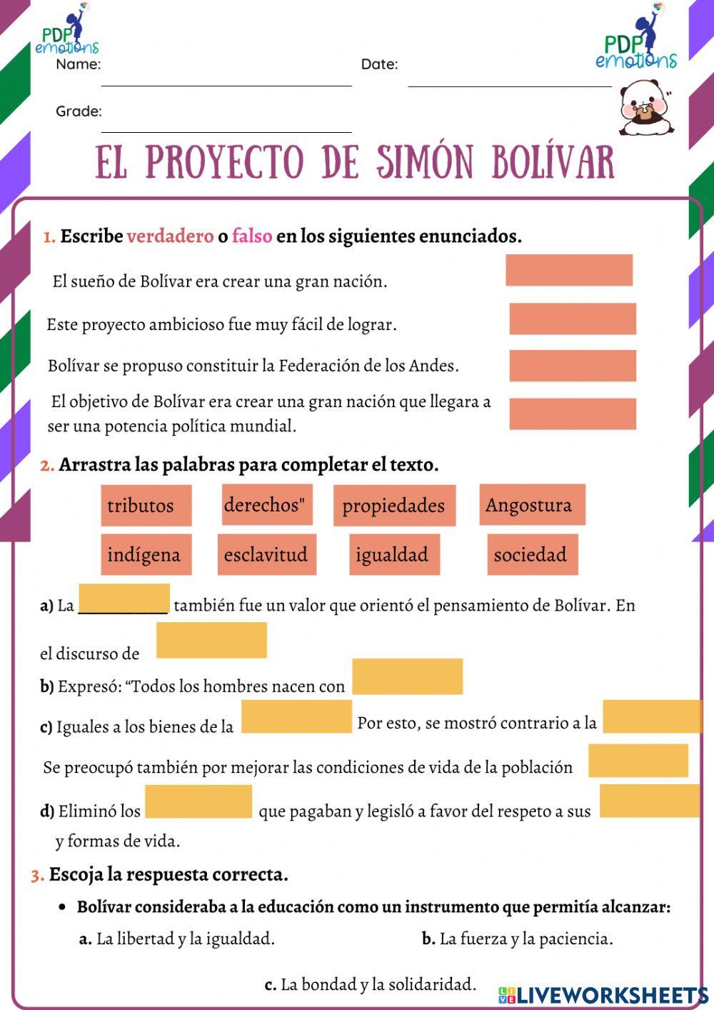 El sueño de bolivar