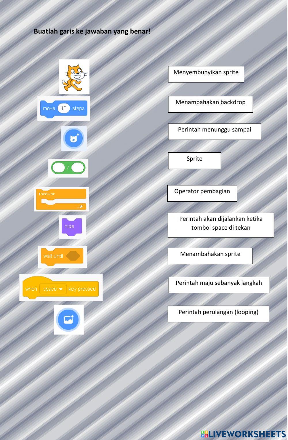 Garis menjodohkan Scratch