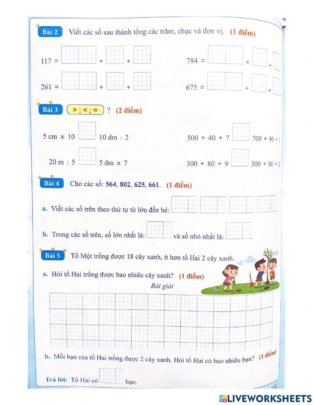 Đề kiểm tra giữa kì lần 3