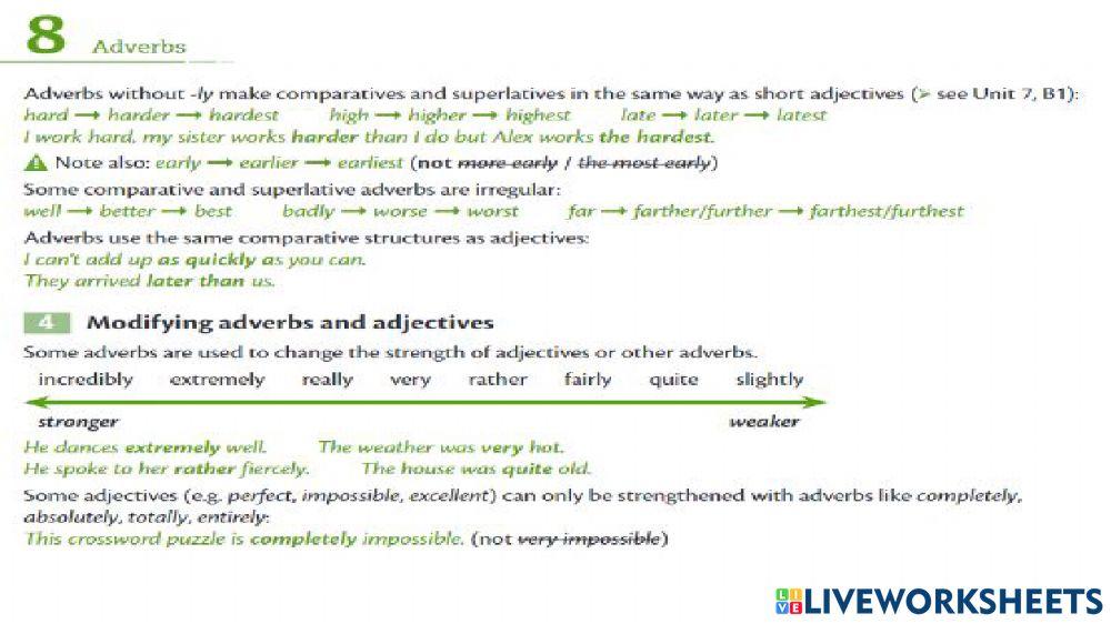 B2 first for schools Adverb