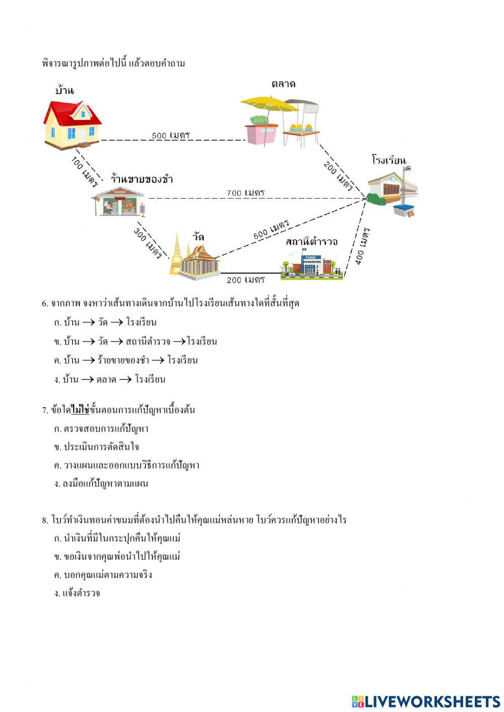 ข้อสอบวิทยาการคำนวณป.4