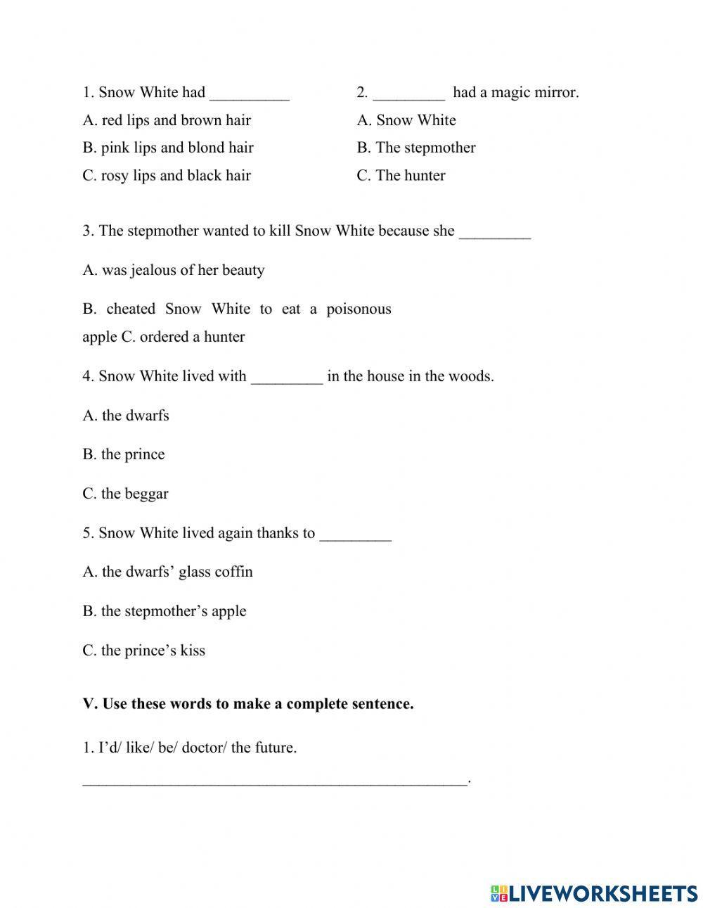 (English 5) Mid-term test (S2)