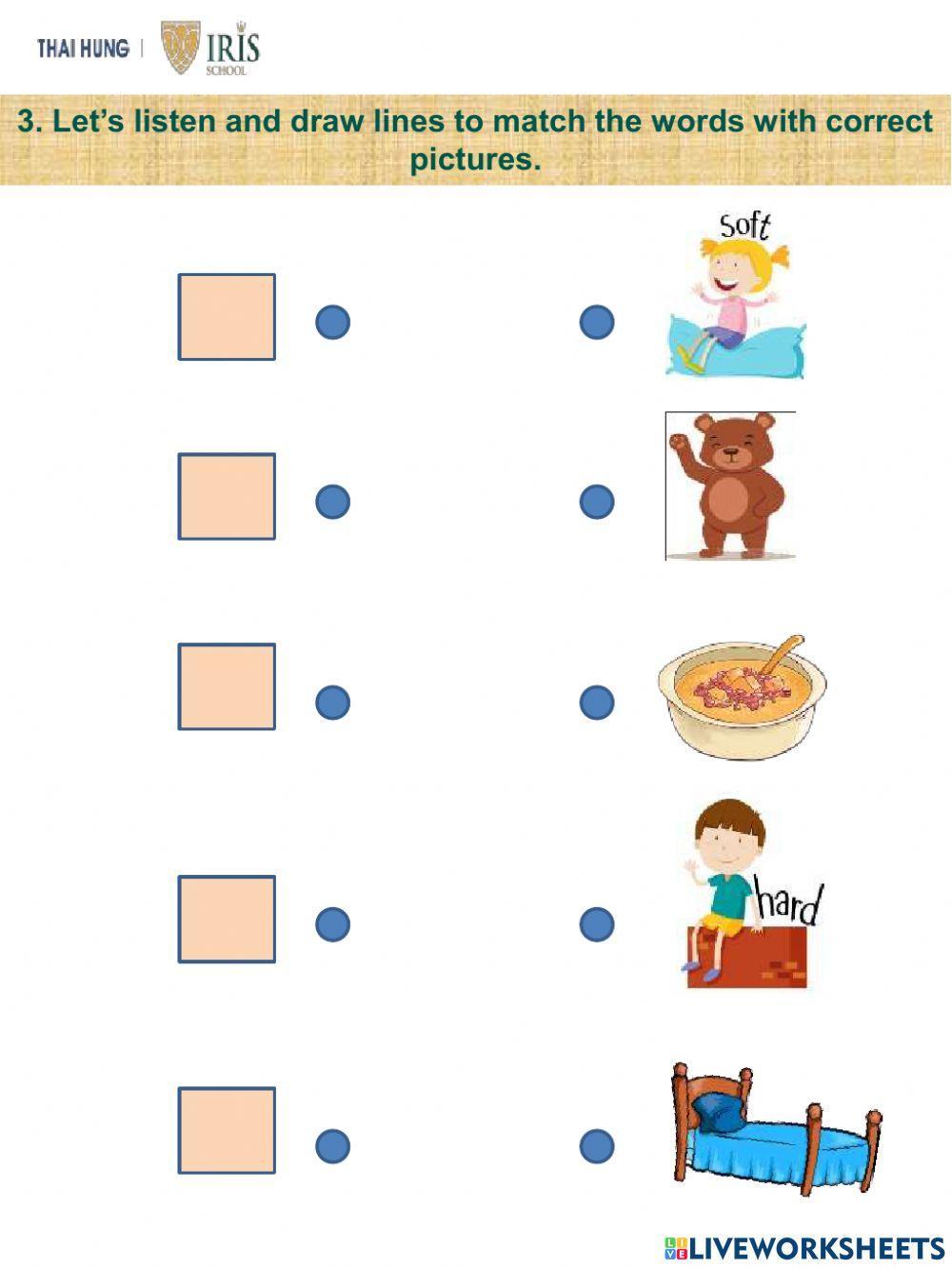 Rainbow-Worksheet about Goldilocks and the Three Bears 4