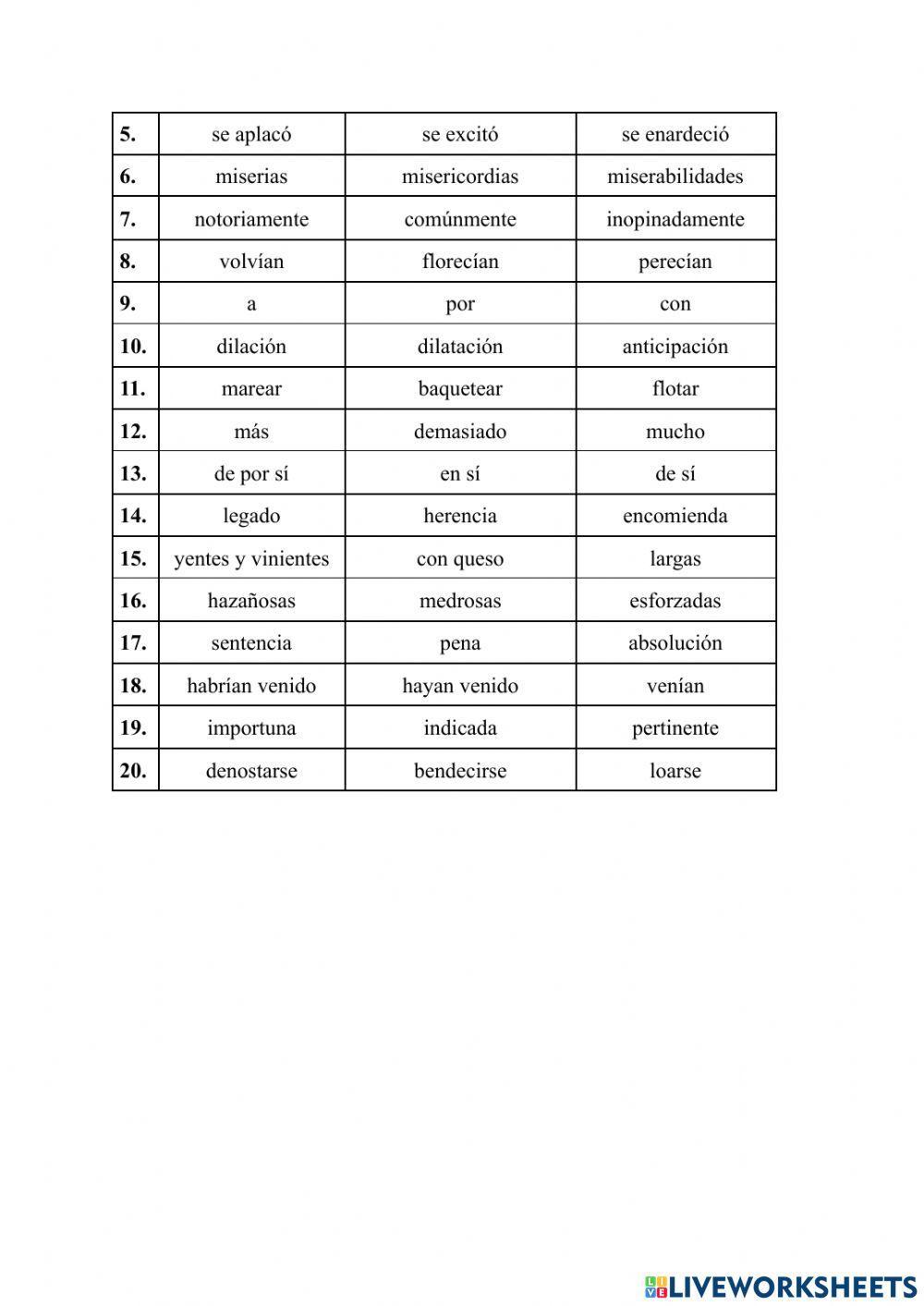 Prueba de gramática y vocabulario (dele c1)