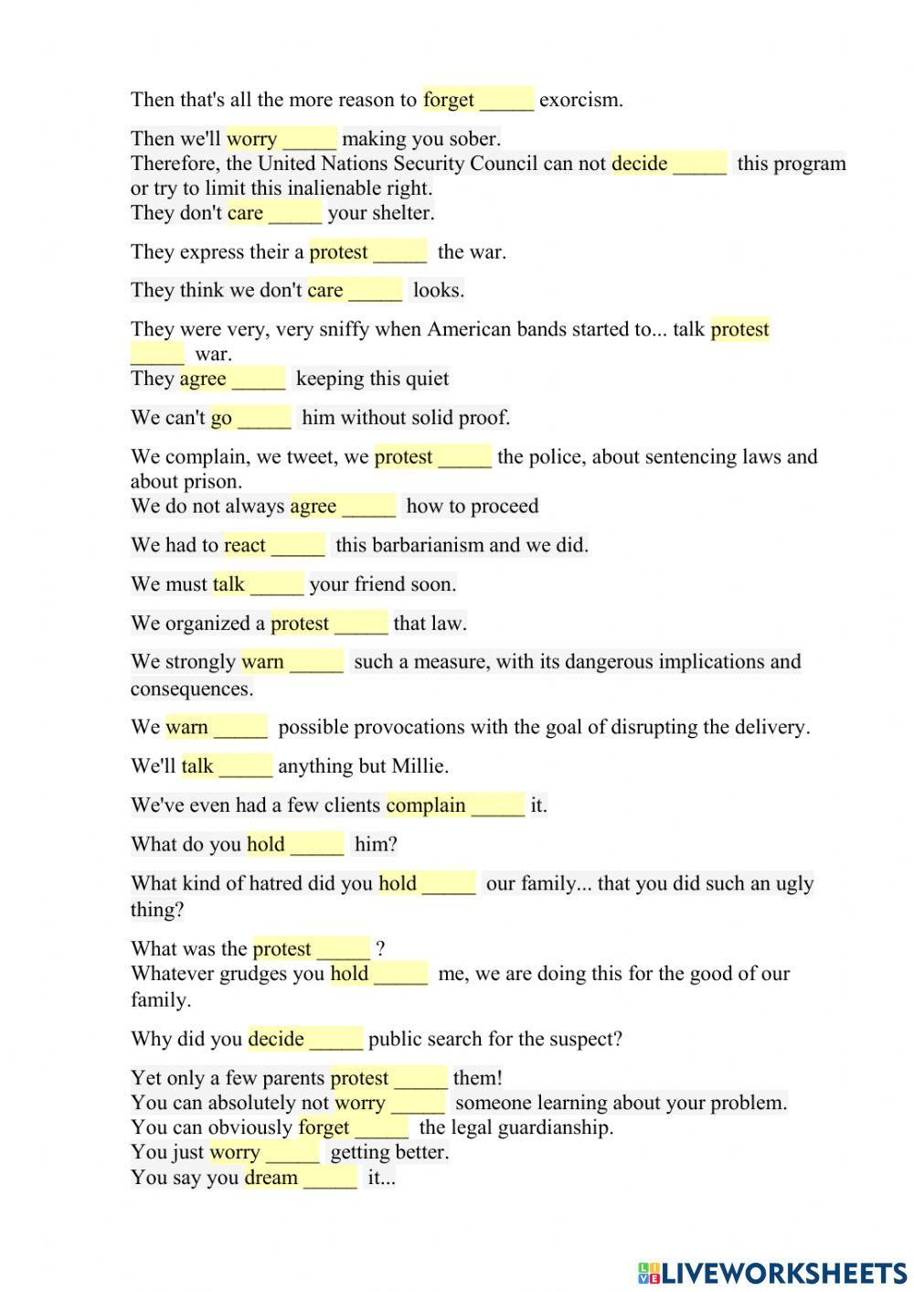 Prepositions B2 Part 1