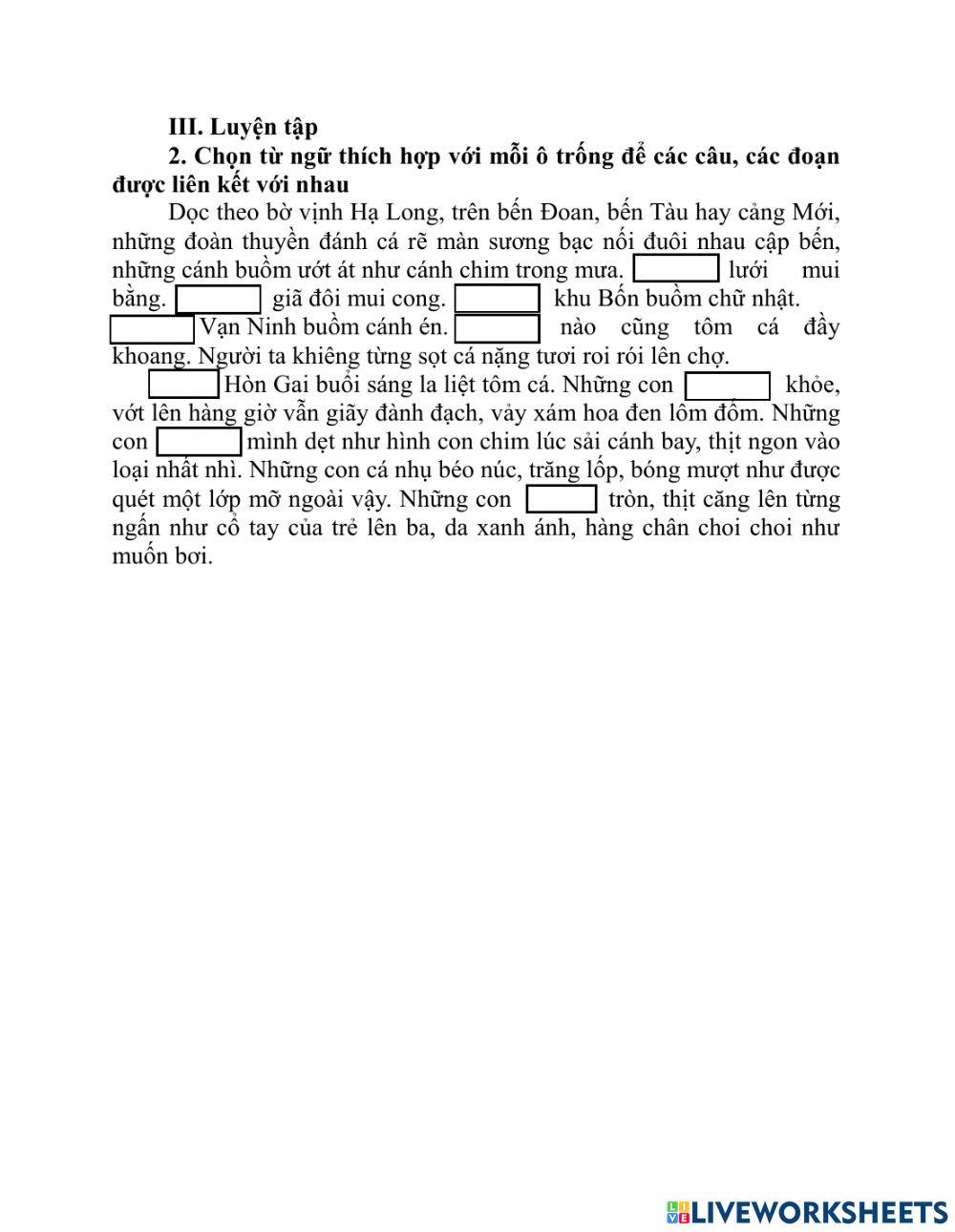 Luyện tập liên kết câu bằng cách lặp từ