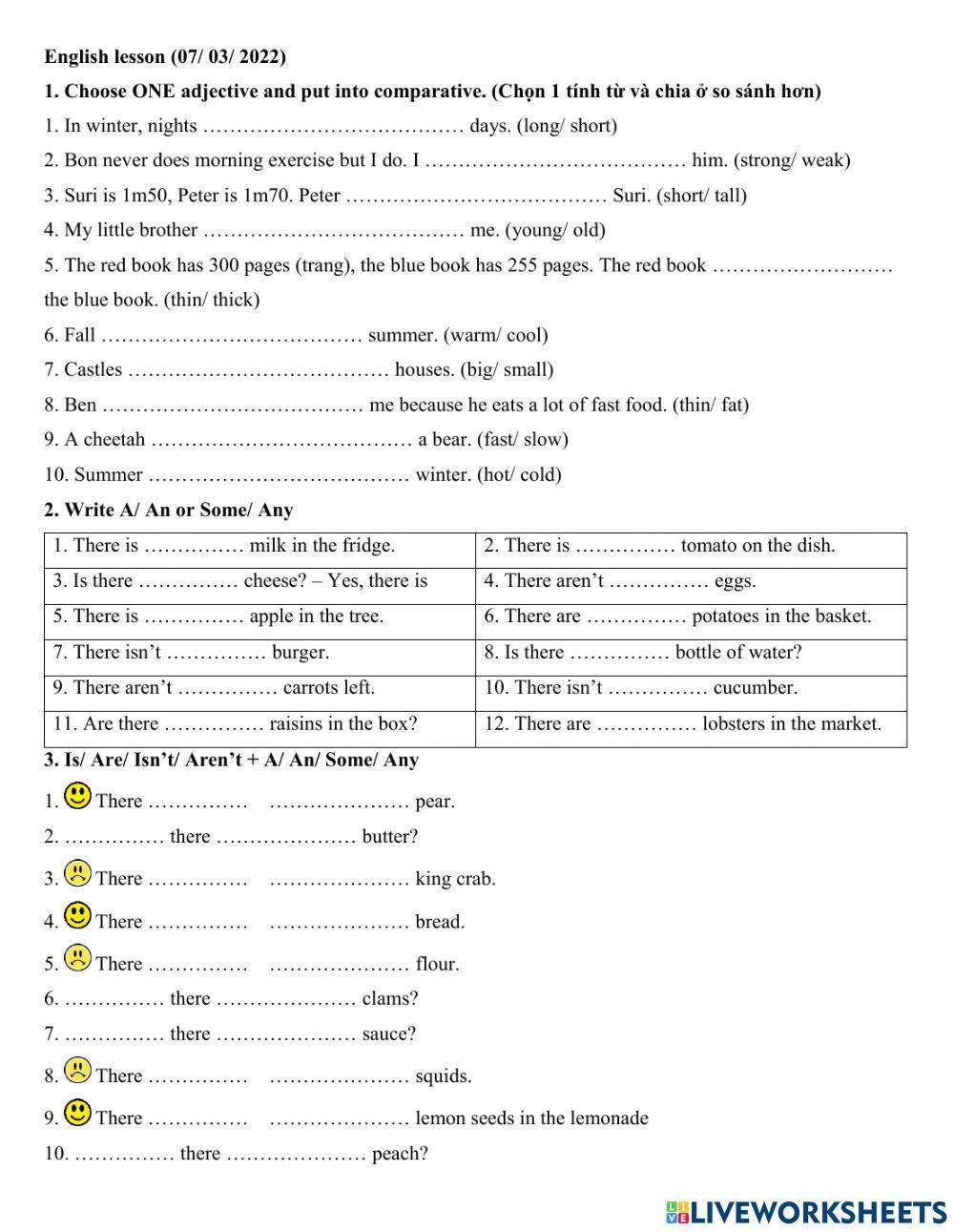Group 3 - So sánh hơn 1 âm tiết review