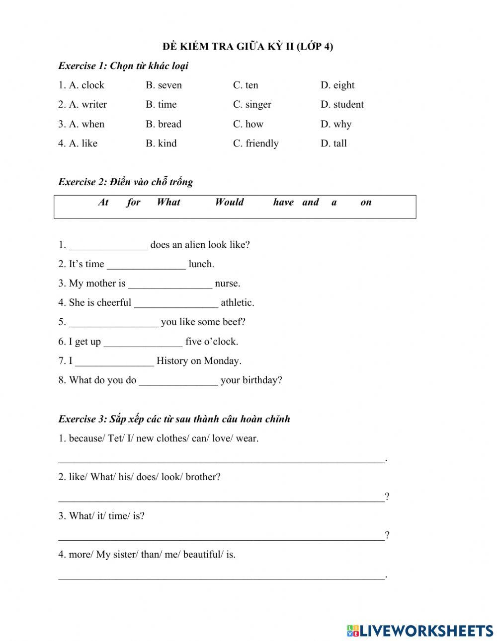 Mid-term test (E4-S2)