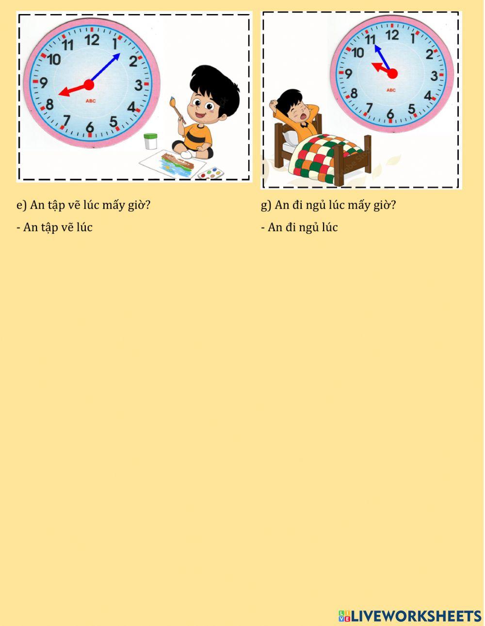 Thực hành xem đồng hồ (tiếp)