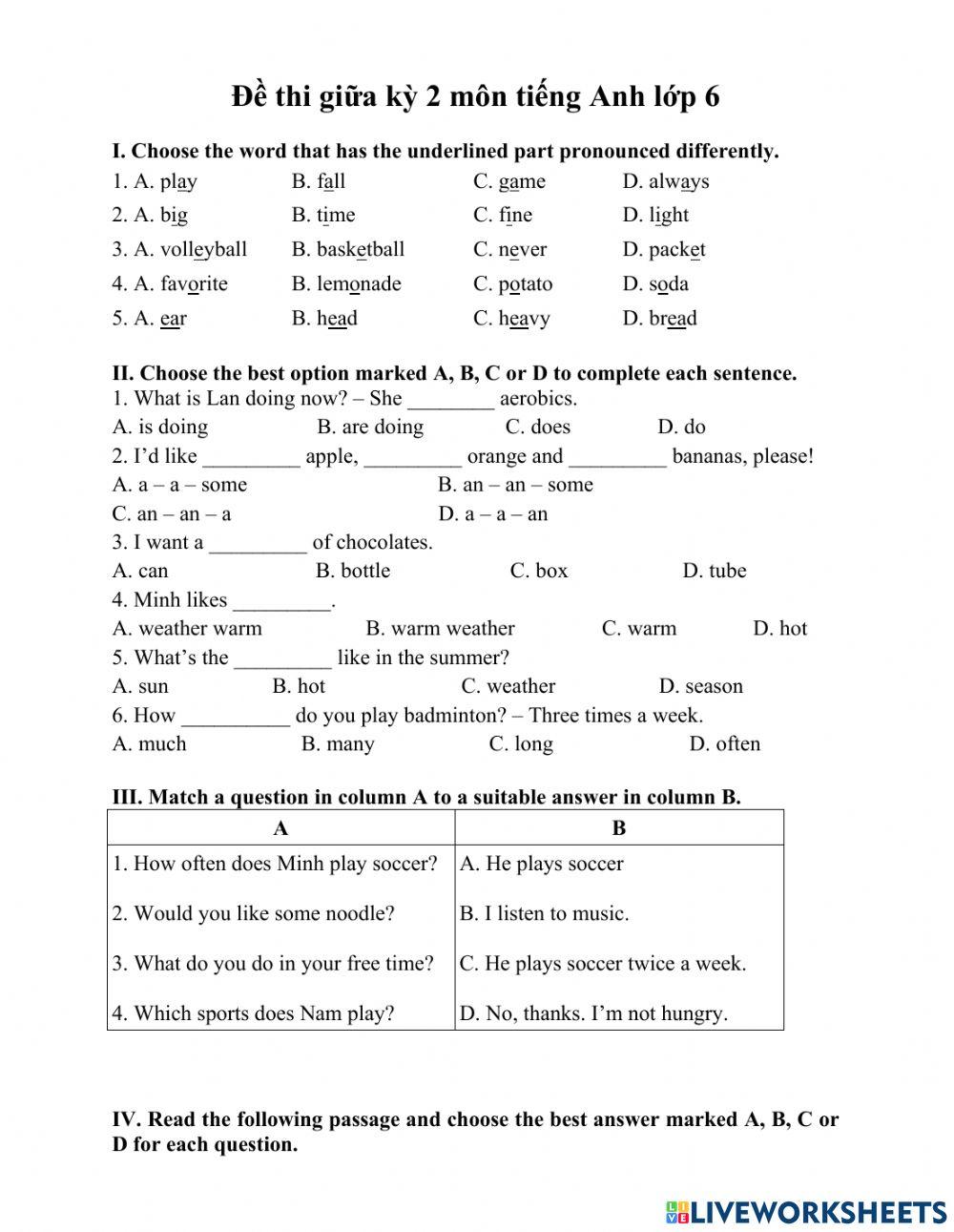 Mid-term test (E6-S2)