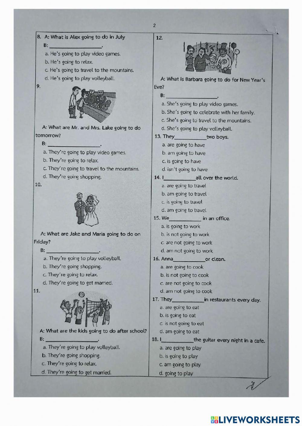 ข้อสอบ ม.2 ภาษาอังกฤษ