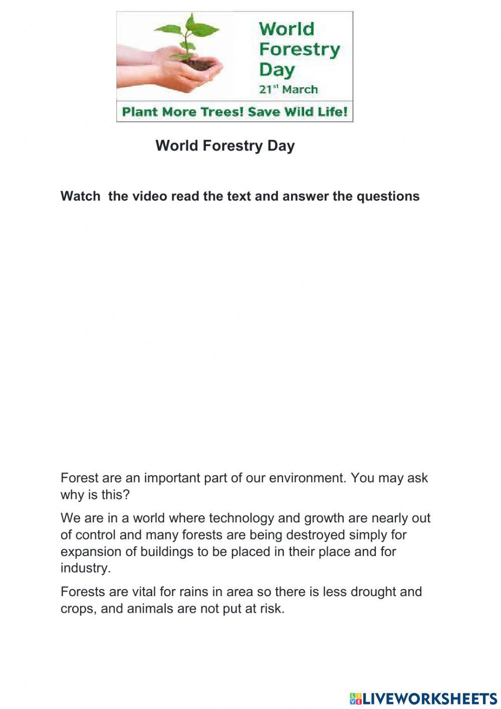 World  Forestry Day
