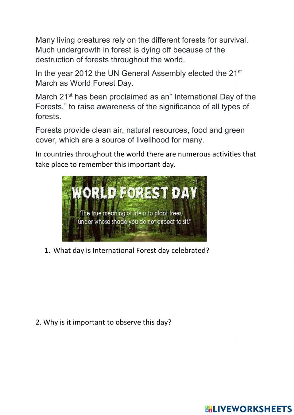 World  Forestry Day