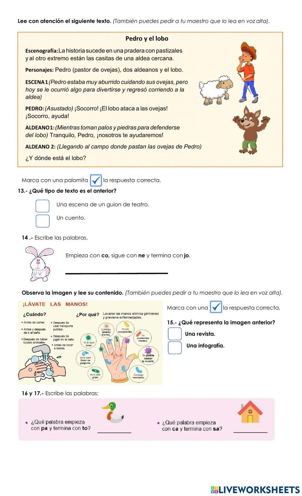 Examen español 2do trim