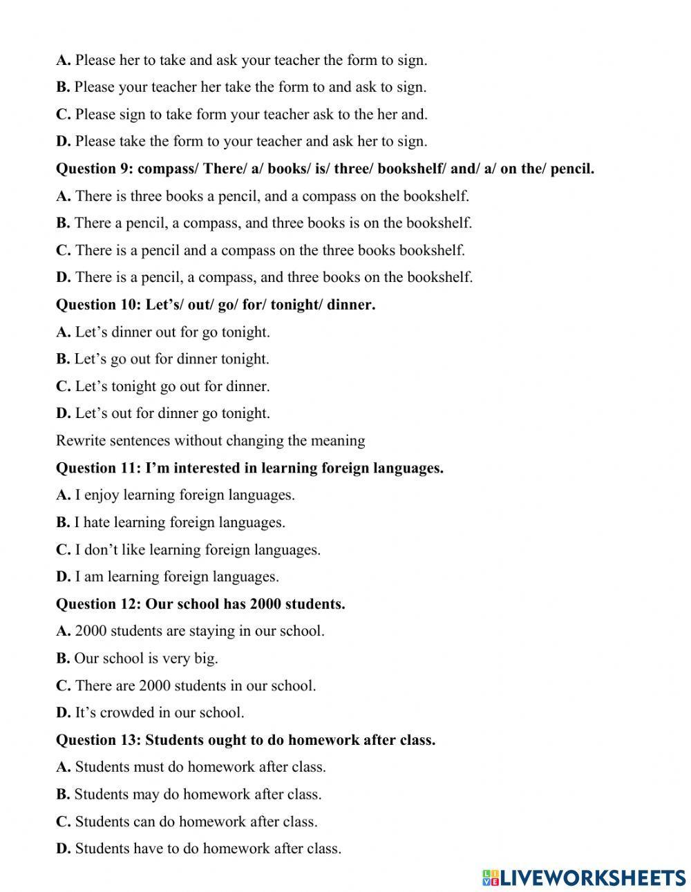 Tiếng Anh 6 Unit 1