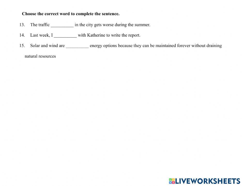 Transportation 1-Vocabulary Exercise