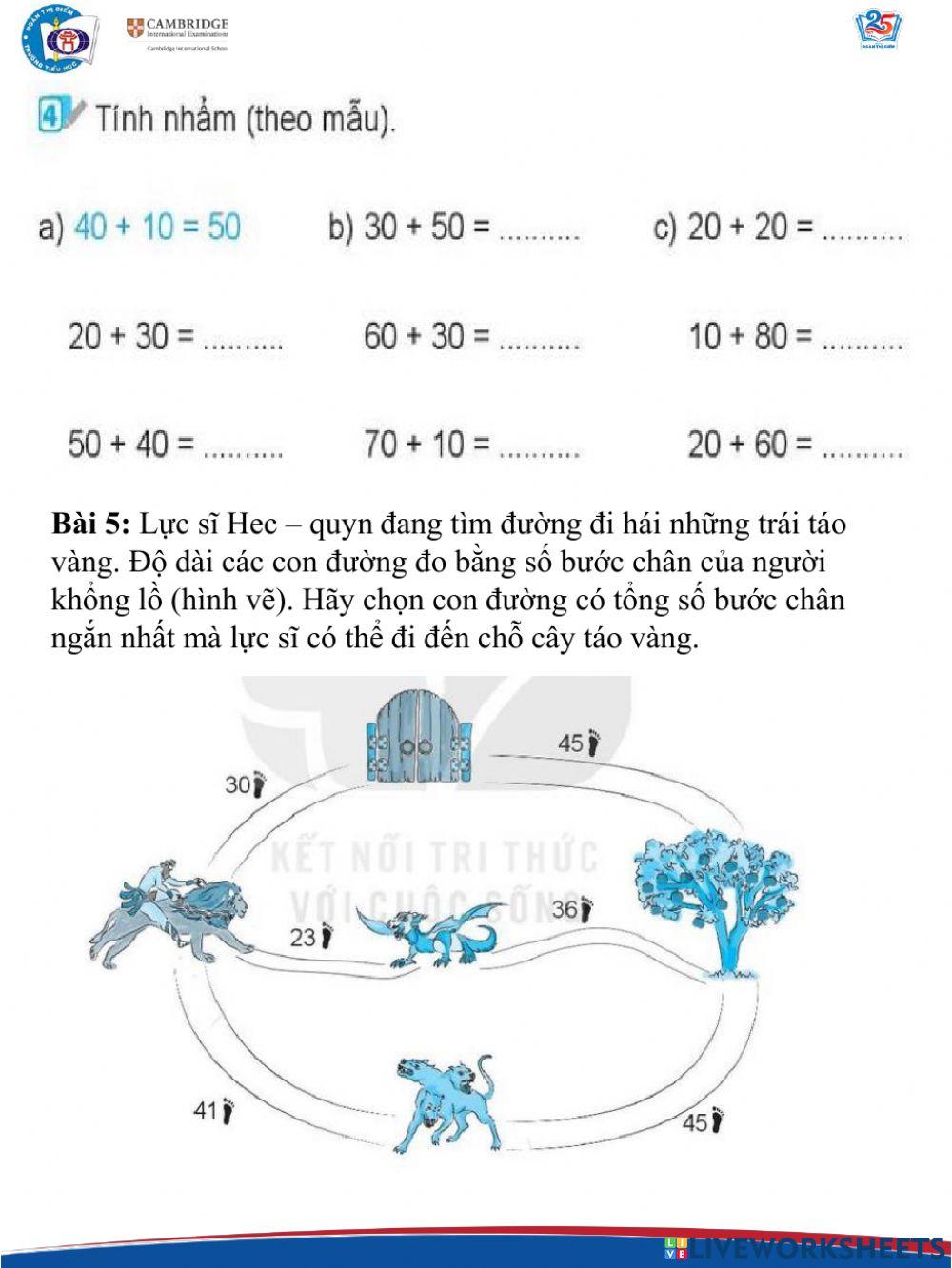 Bài tập toán tiết 3 - tuần 26
