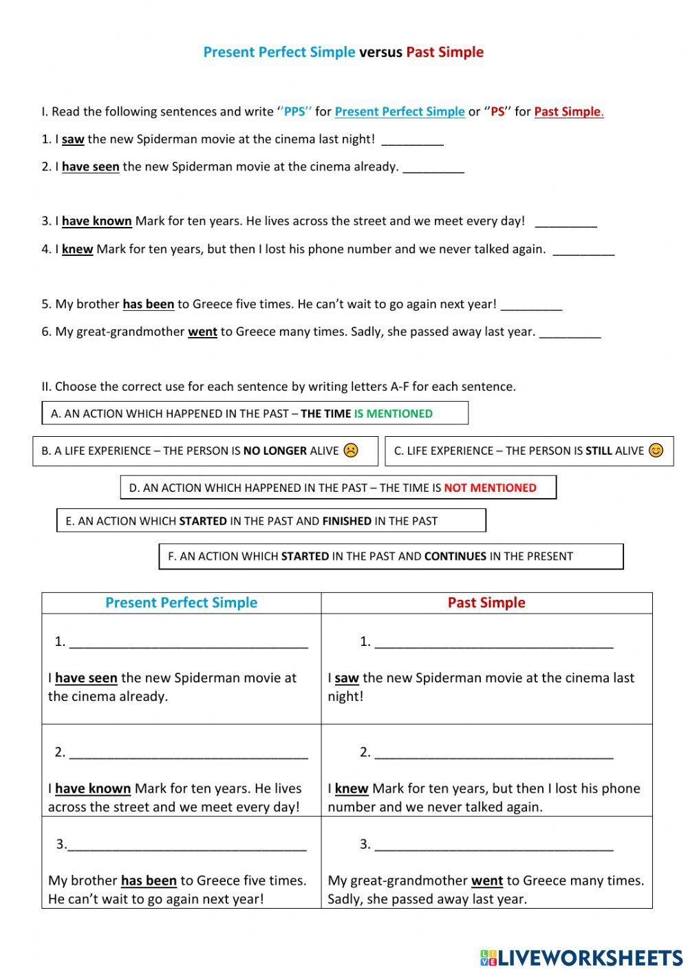 KET 5 - Past Simple versus Present Perfect