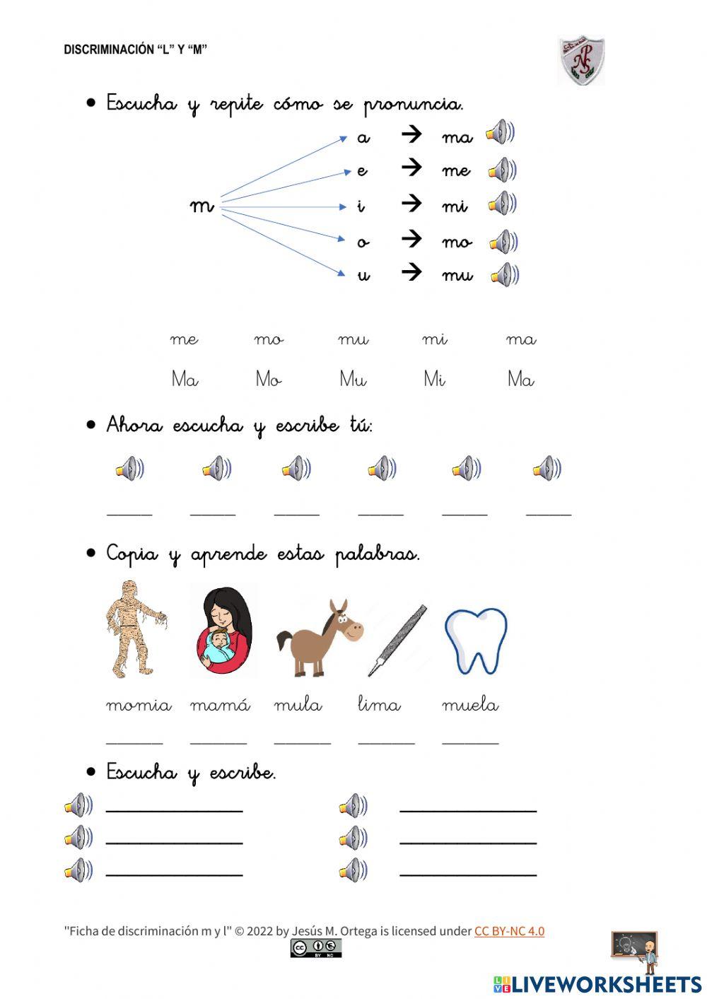 Ficha de discriminación -m- y -l-