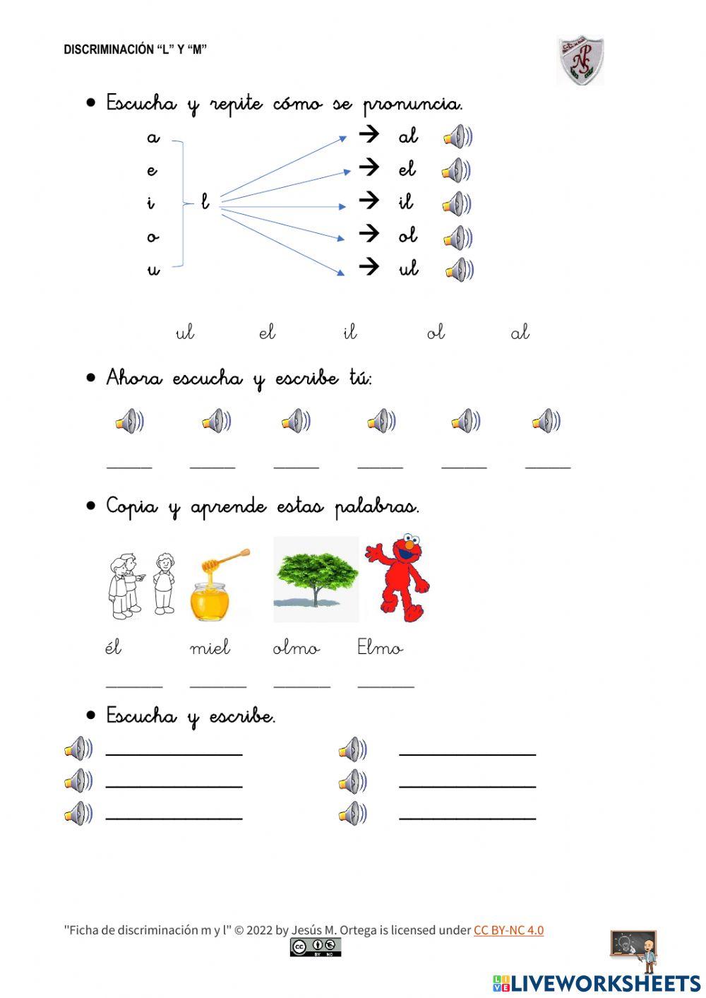 Ficha de discriminación -m- y -l-