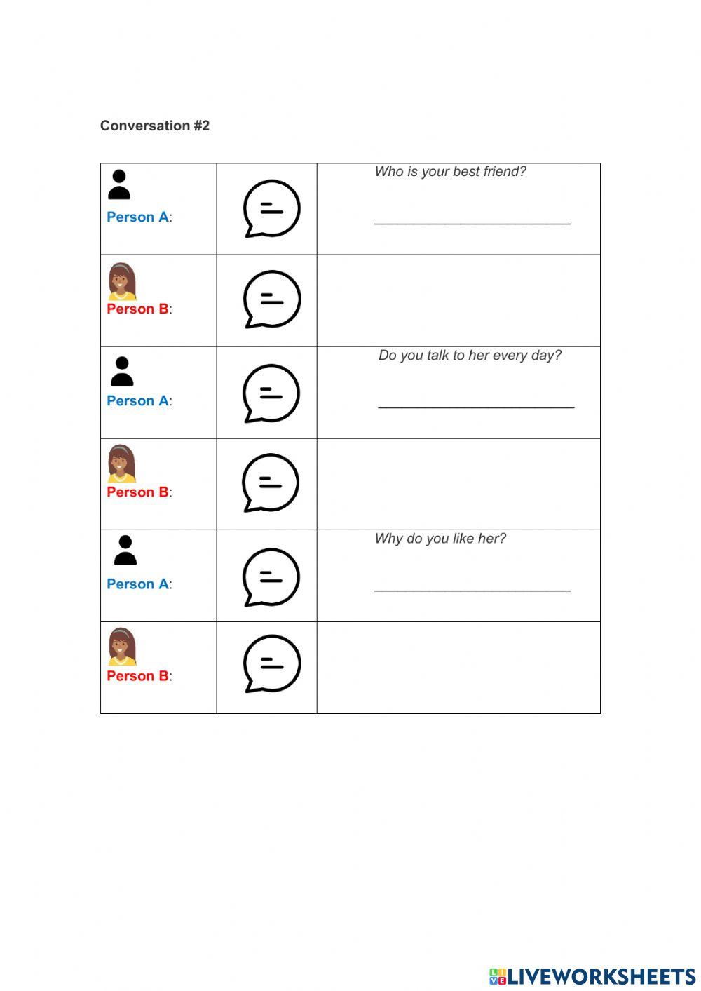 Object pronouns speaking activity