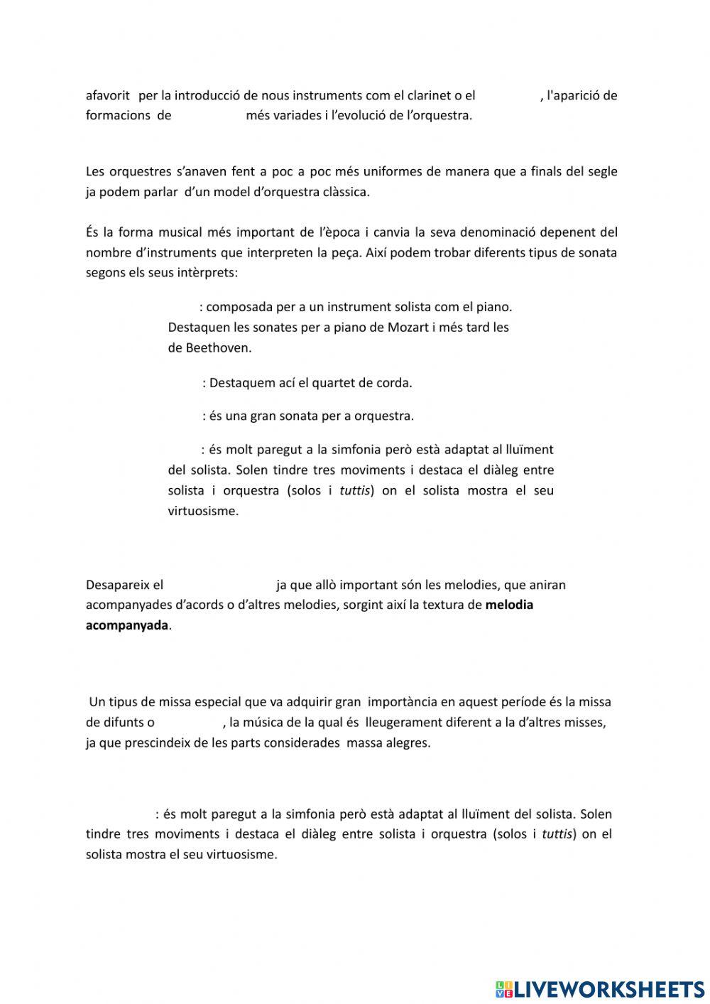 El classicisme musical