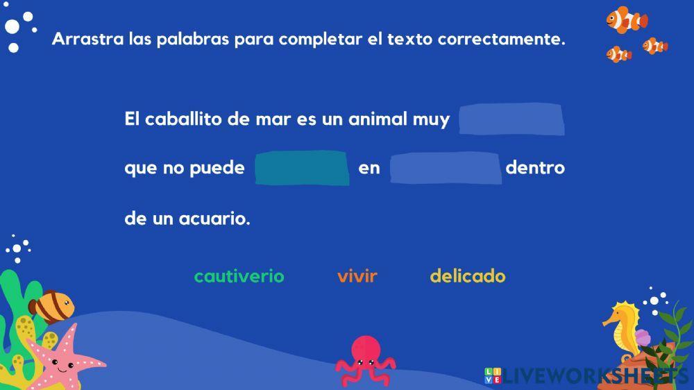 Después de la lectura: El caballito de mar