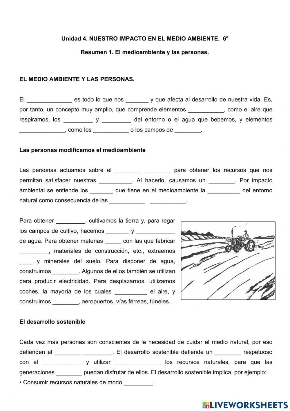 El medioambiente y las personas