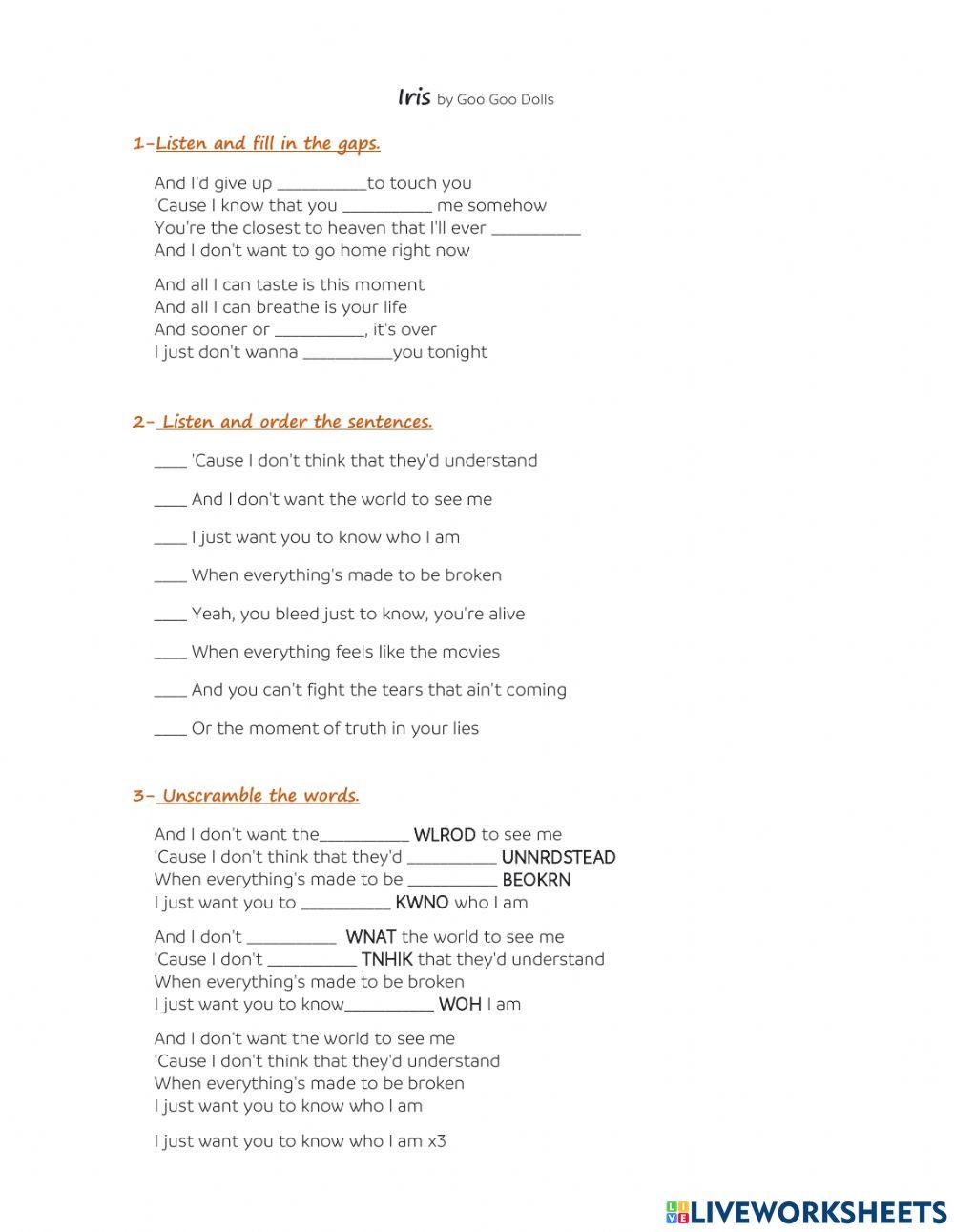 Iris - Goo Goo Dolls