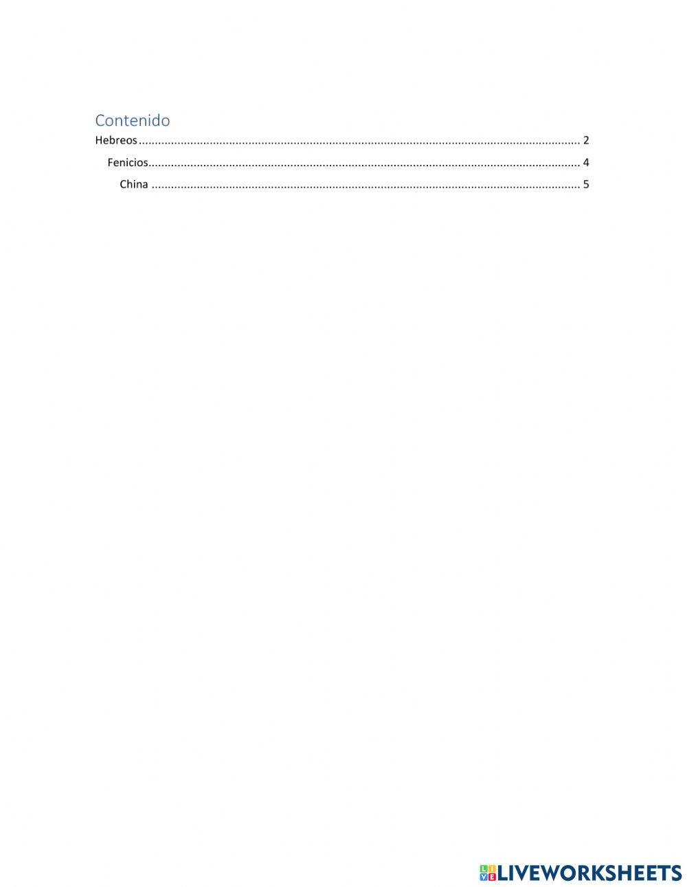 Hebreos, Fenicios, China
