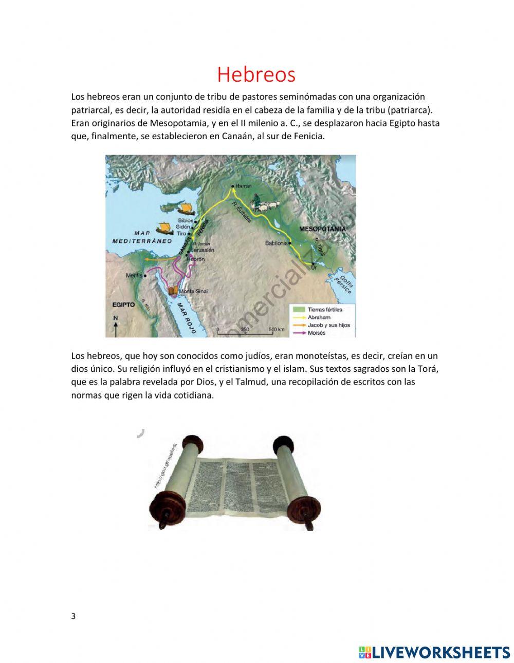 Hebreos, Fenicios, China