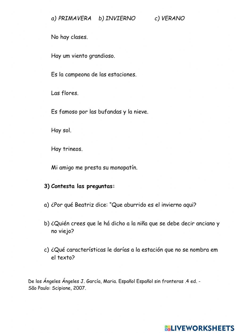 Texto Beatriz las estaciones