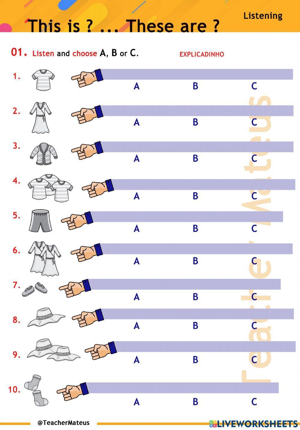 FF 1 - Unit 07 - This is These are - Listening