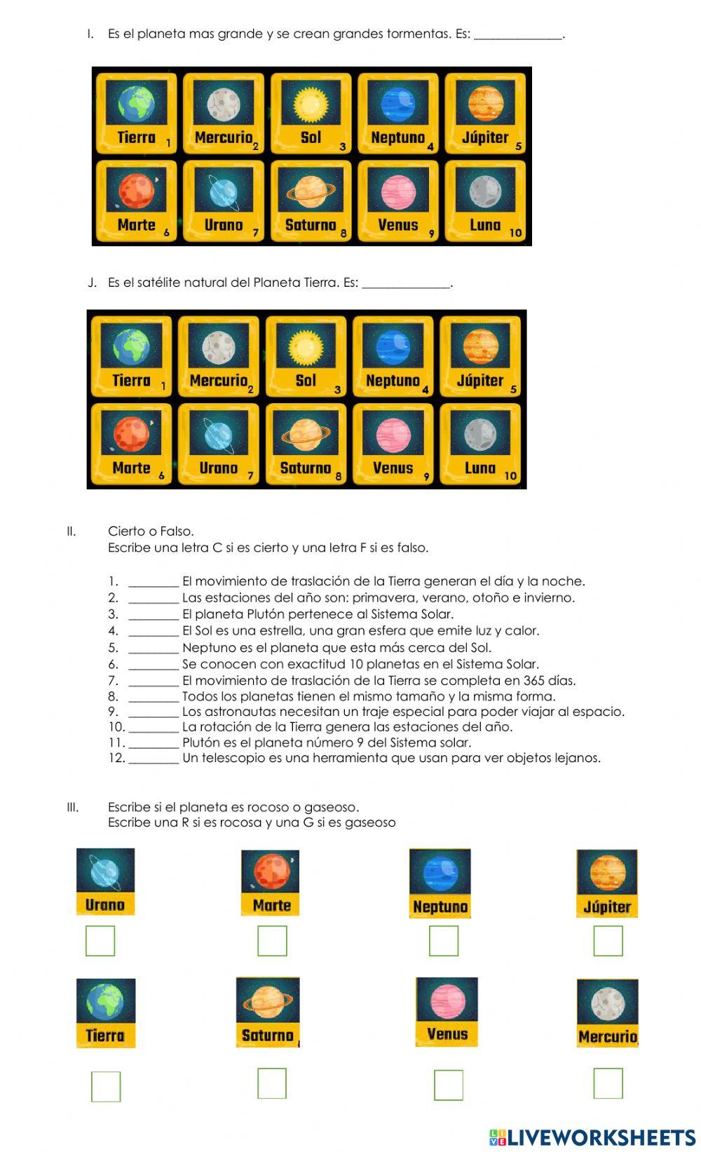 Prueba del Sistema Solar