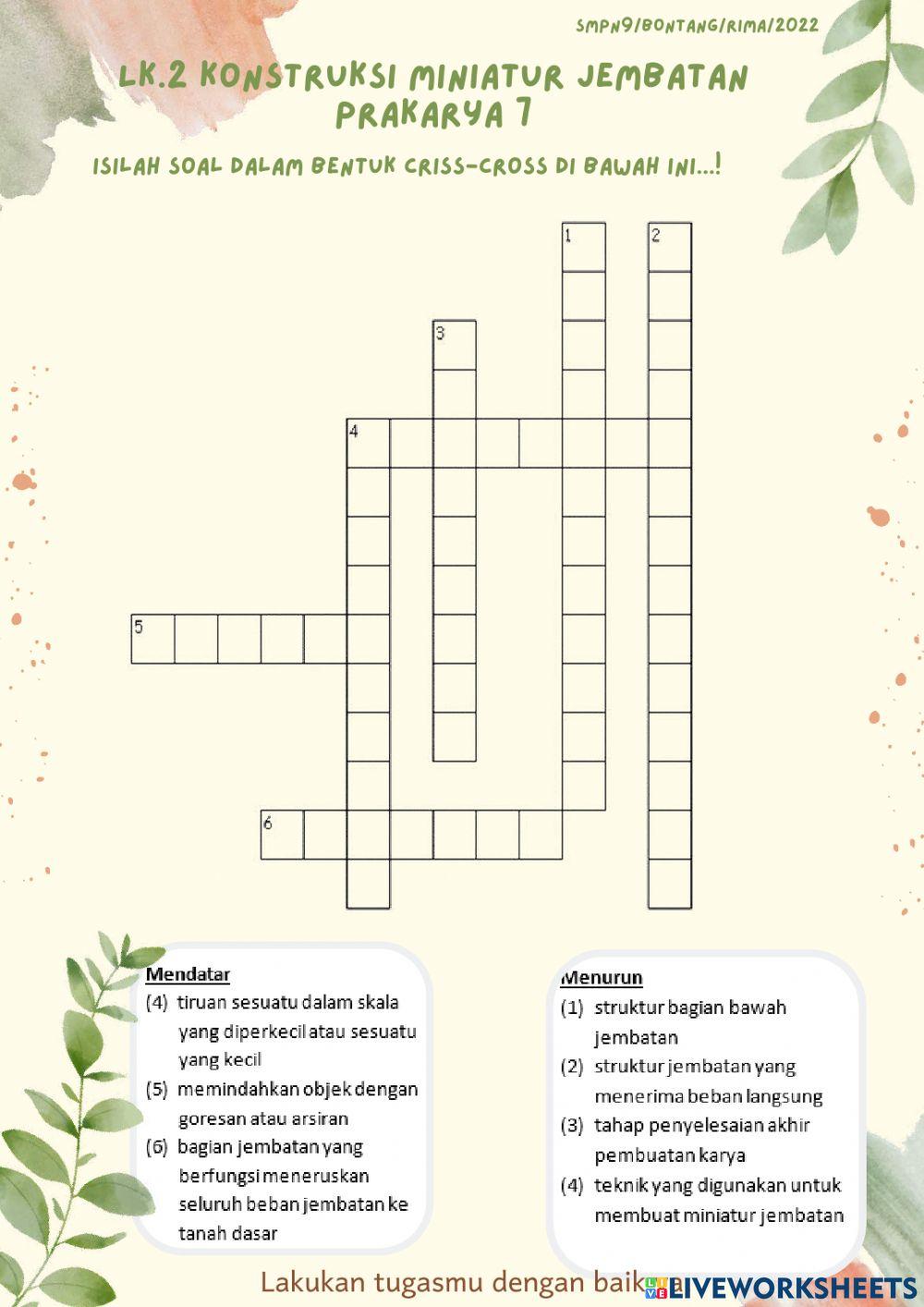 Konstruksi Miniatur Jembatan