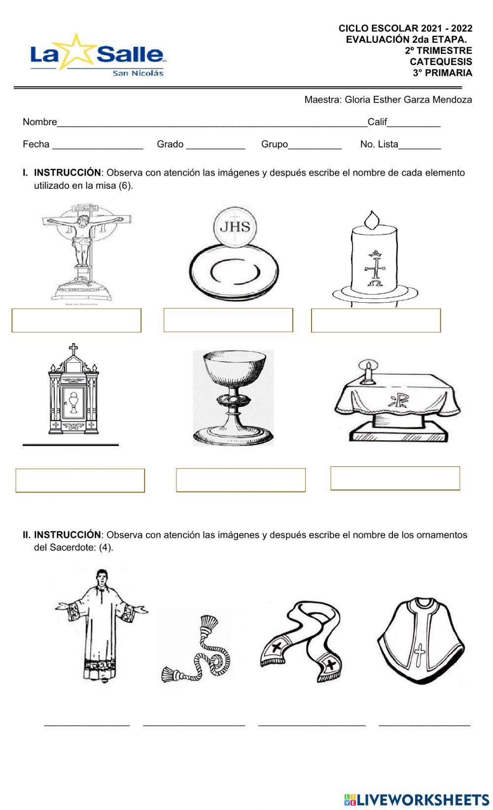 Evaluación catequesis