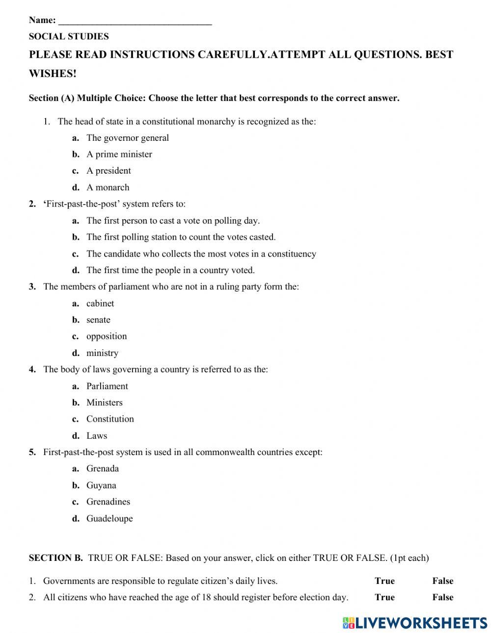 The electoral systems in Belize and the Caribbean