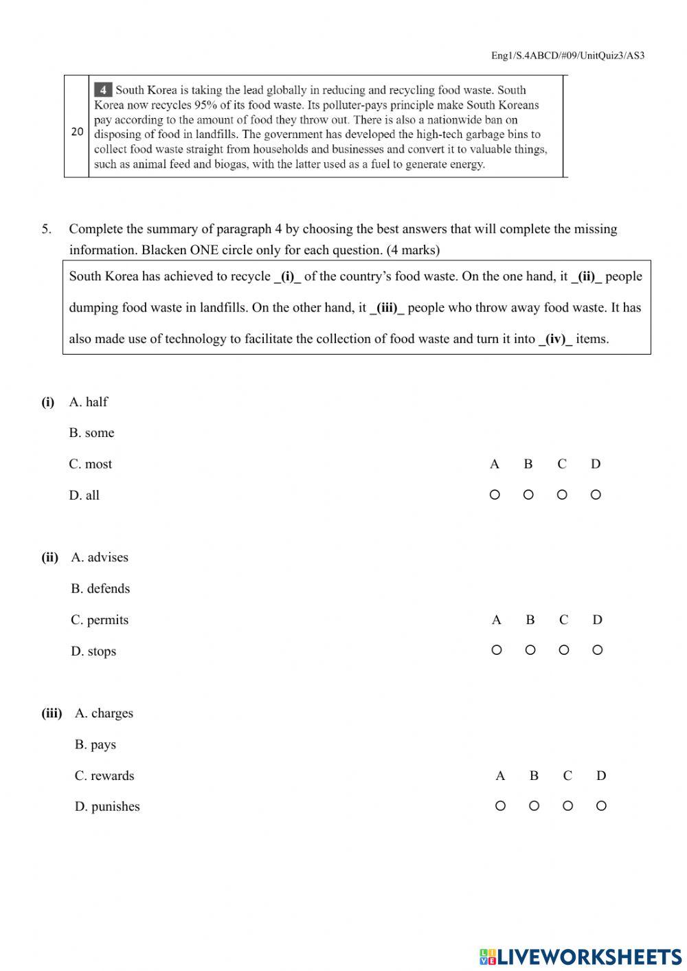 S4 U3 Unit Quiz 3 (2021-22)