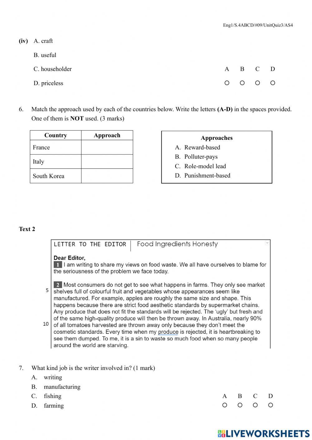 S4 U3 Unit Quiz 3 (2021-22)