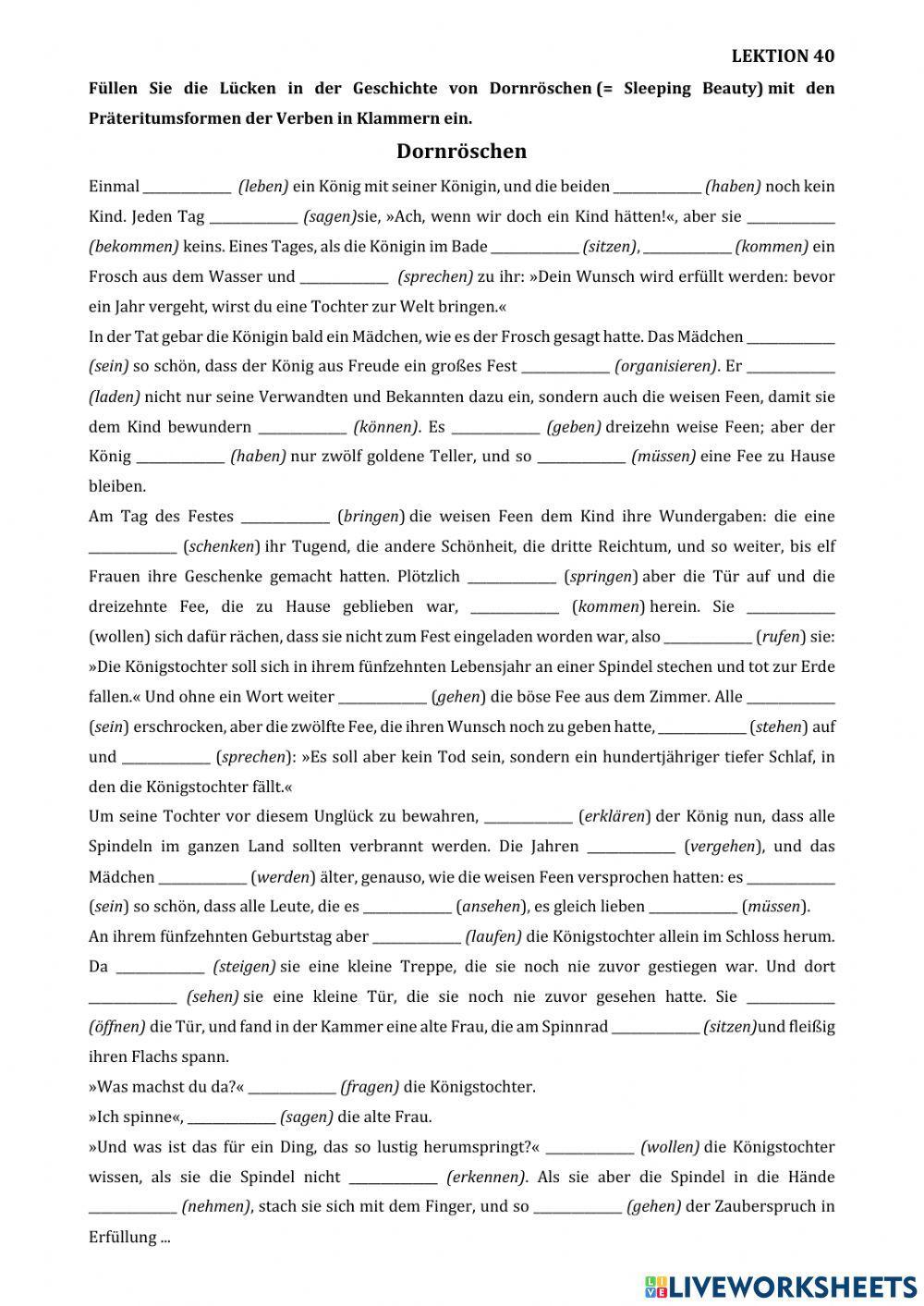 Dornröschen-Präteritum