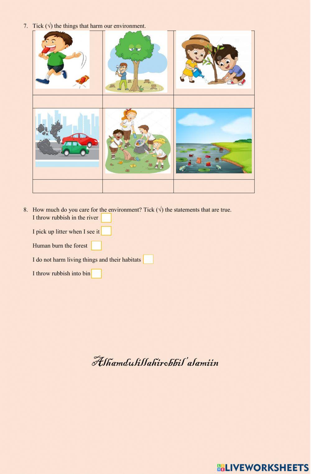 Living things and their environment