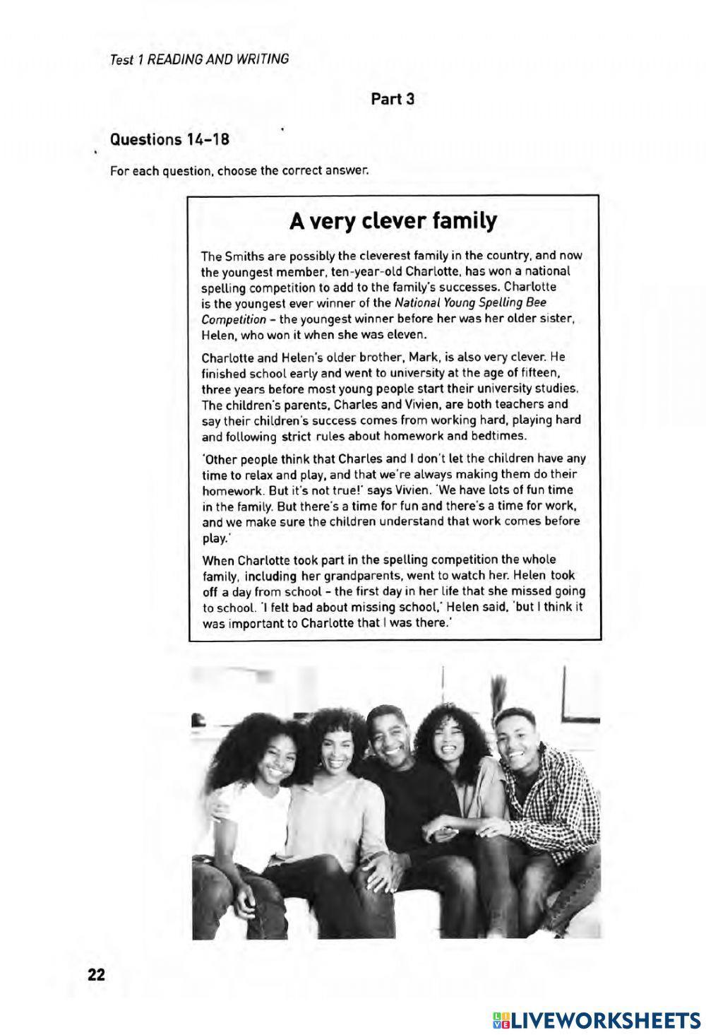 KET Reading Practice Sample 1