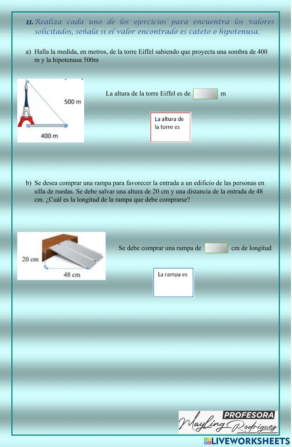 Teorema de Thales y Pitágoras