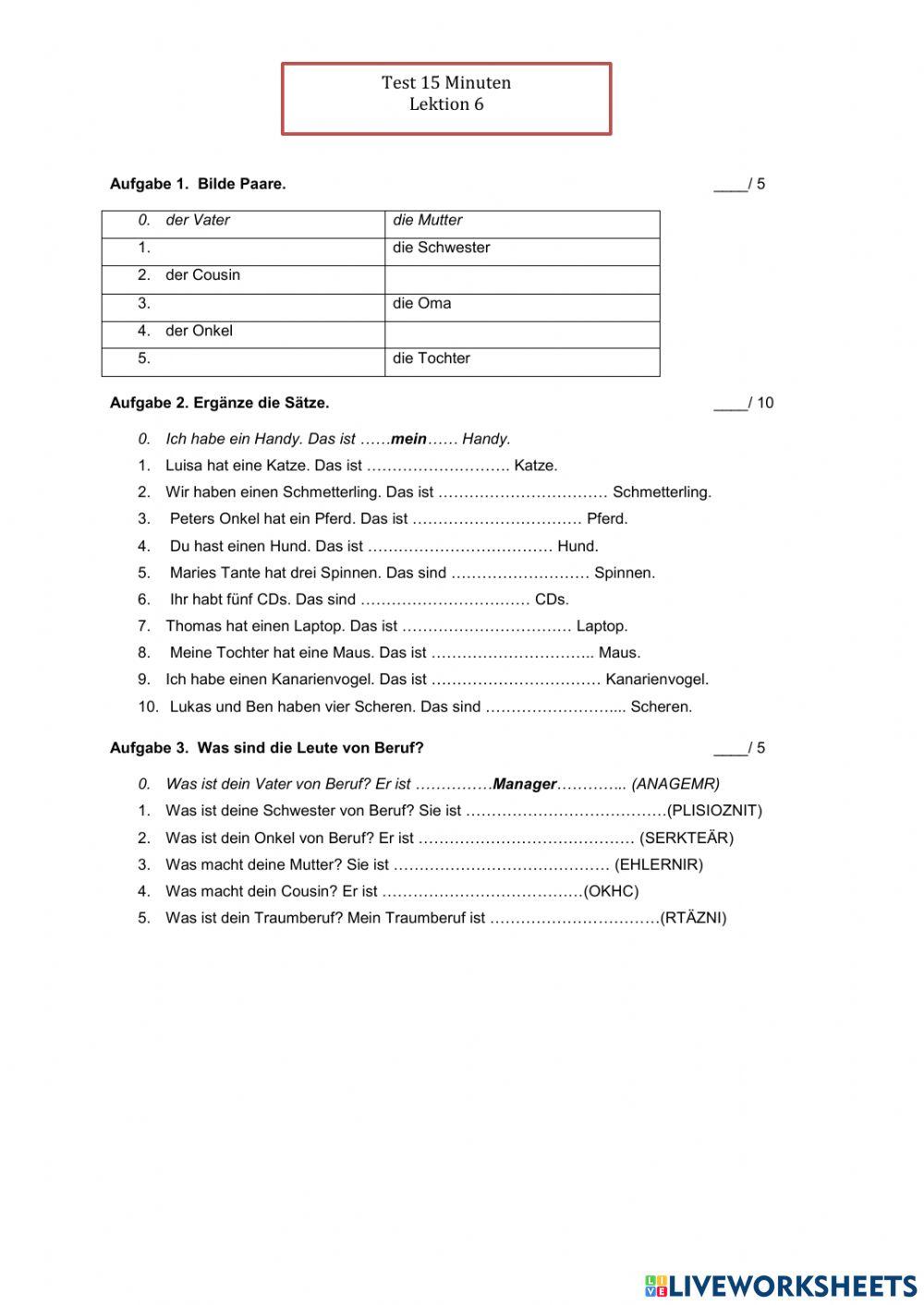 Test 15 Min-Lektion 6