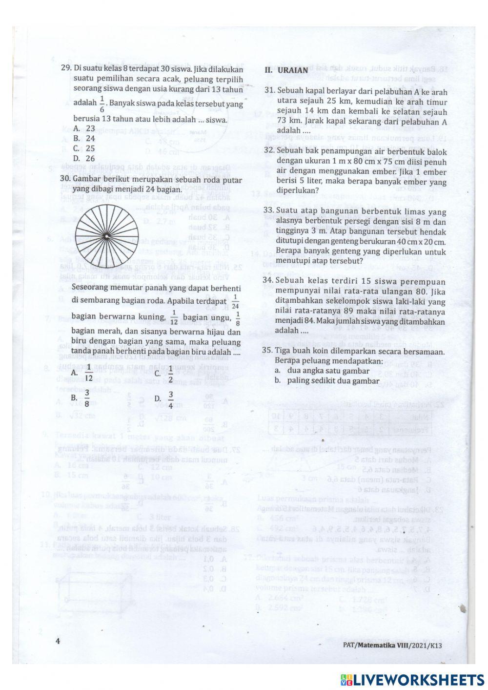 Persipan PTS Pytagoras dan BRSD