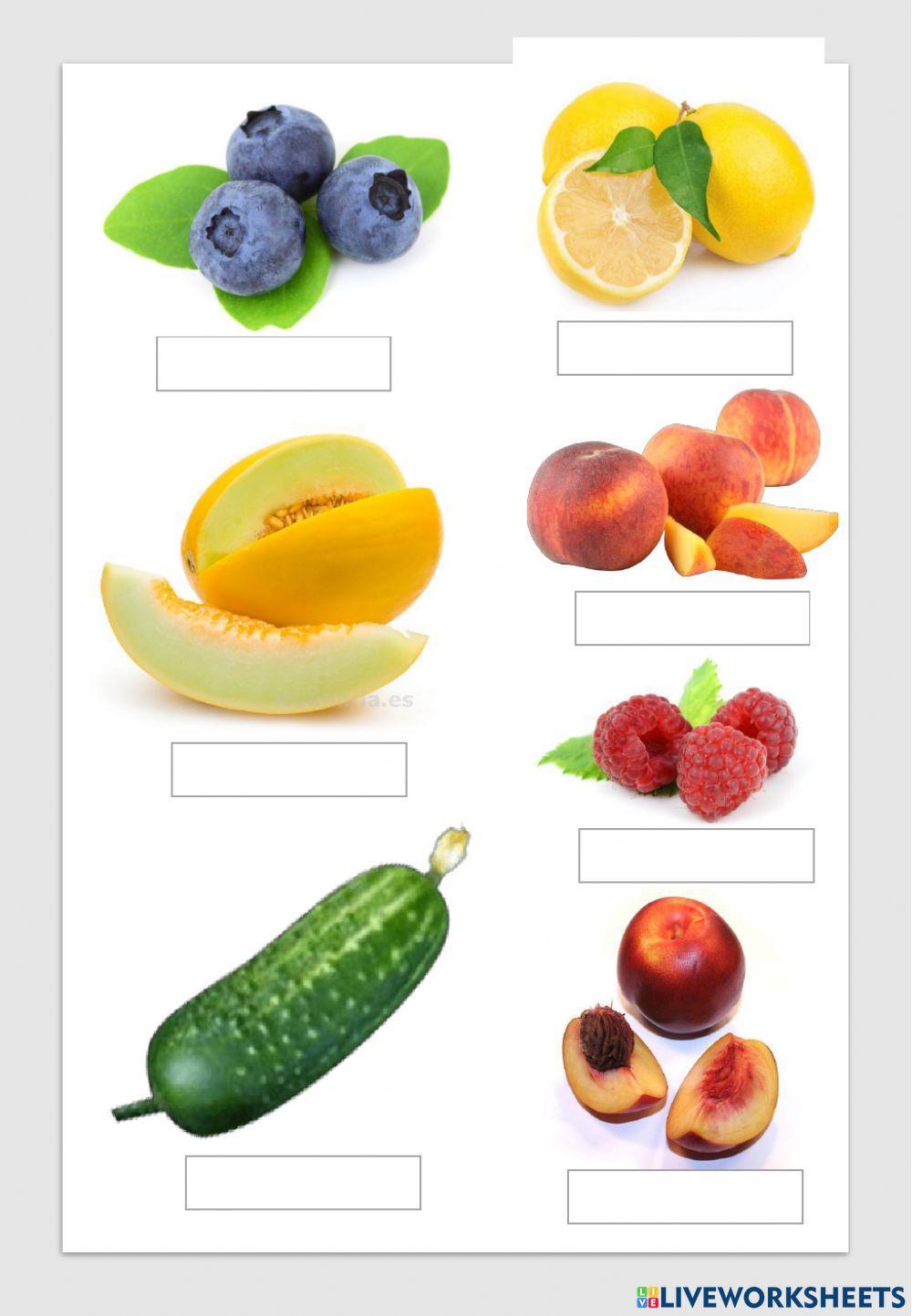 Vaisiai, daržovės, uogos