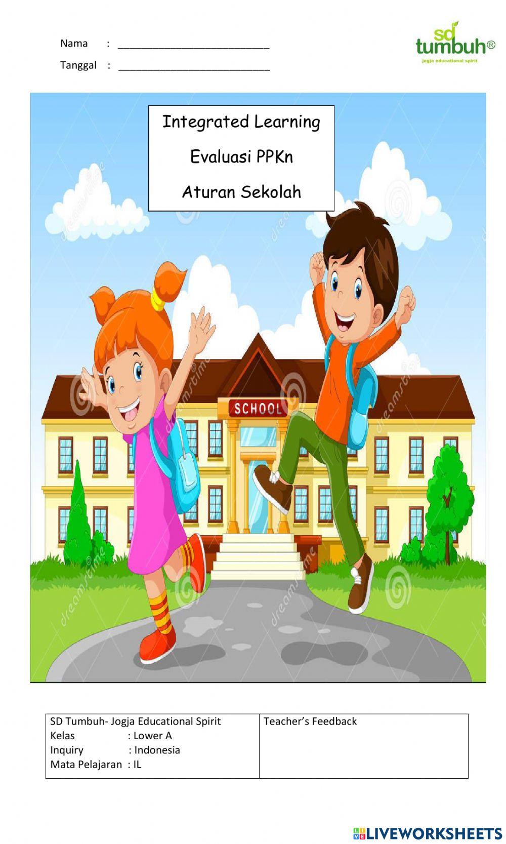 Integrated Learning-PPKn-Evaluasi Aturan di Sekolah-Isian