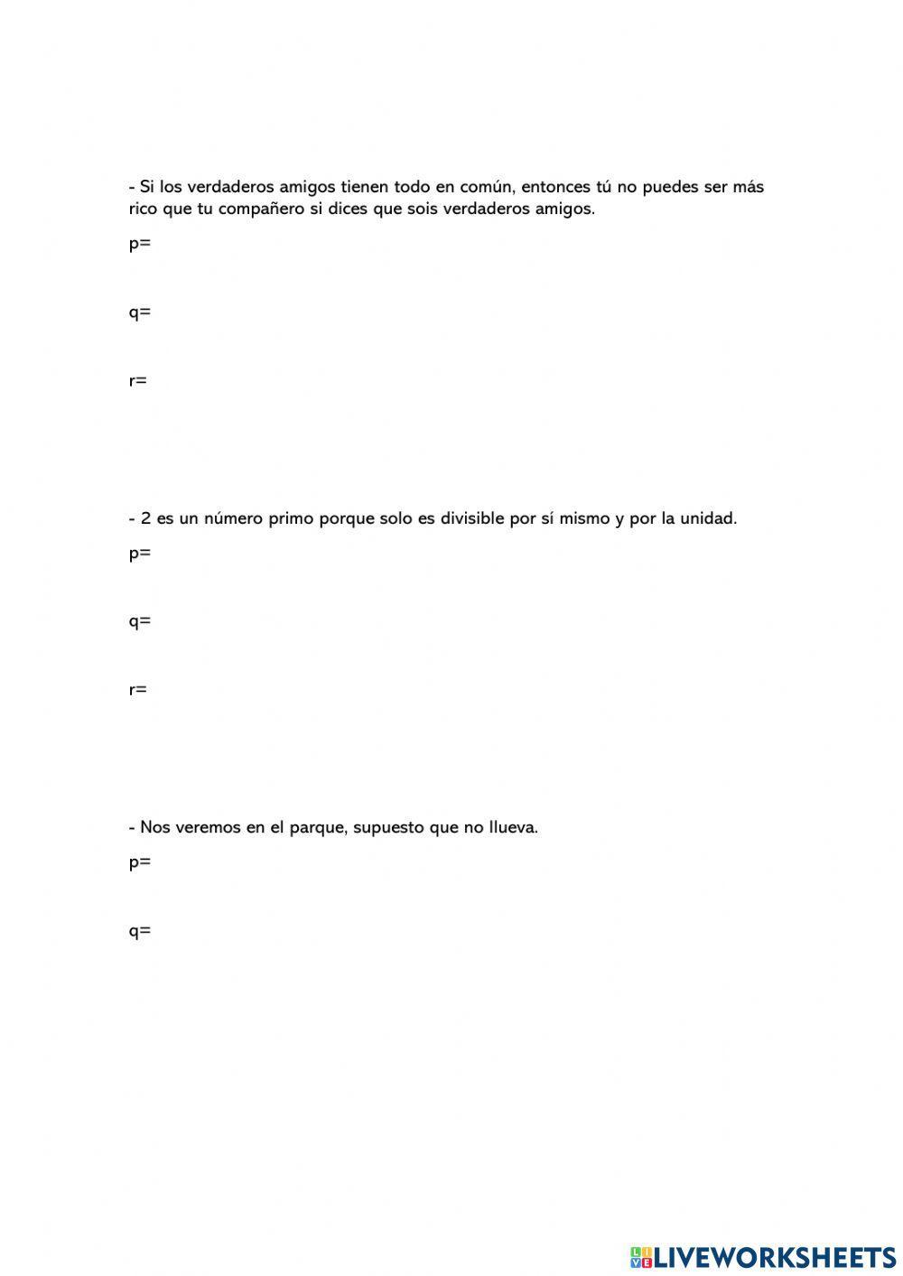 Formalización Lógica