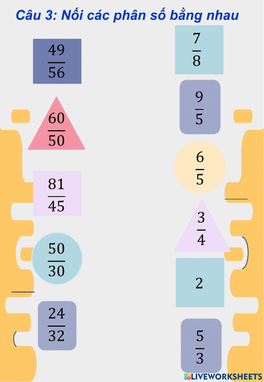 Phân số bằng nhau 1